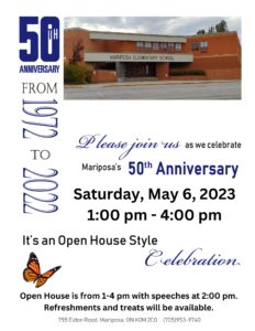 Poster - Mariposa's 50th Anniversary